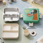 Kids dinosaur bento tiffin with leak proof design