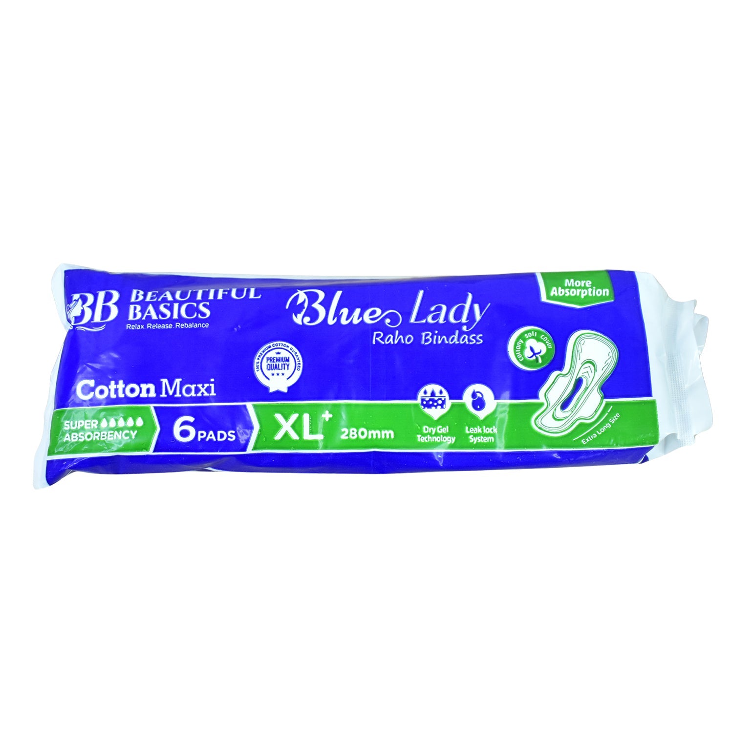 Blue Lady Sanitary Pads multi-pack suitable for daily use and travel