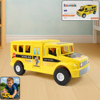 Yellow kids bus toy designed for role-play and imaginative learning