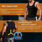 Side view of neoprene sweat shaper vest for men