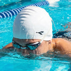 Snug fit waterproof silicone swimming cap
