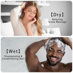 Soft silicone shampoo brush for scalp exfoliation and massage