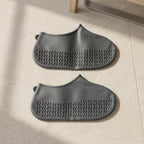 Detail of rain shoe cover sole with non-slip texture