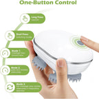 Close-up of detachable massage heads for electric scalp massager