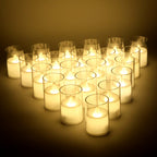 LED tealight candles arranged for home decor ambiance