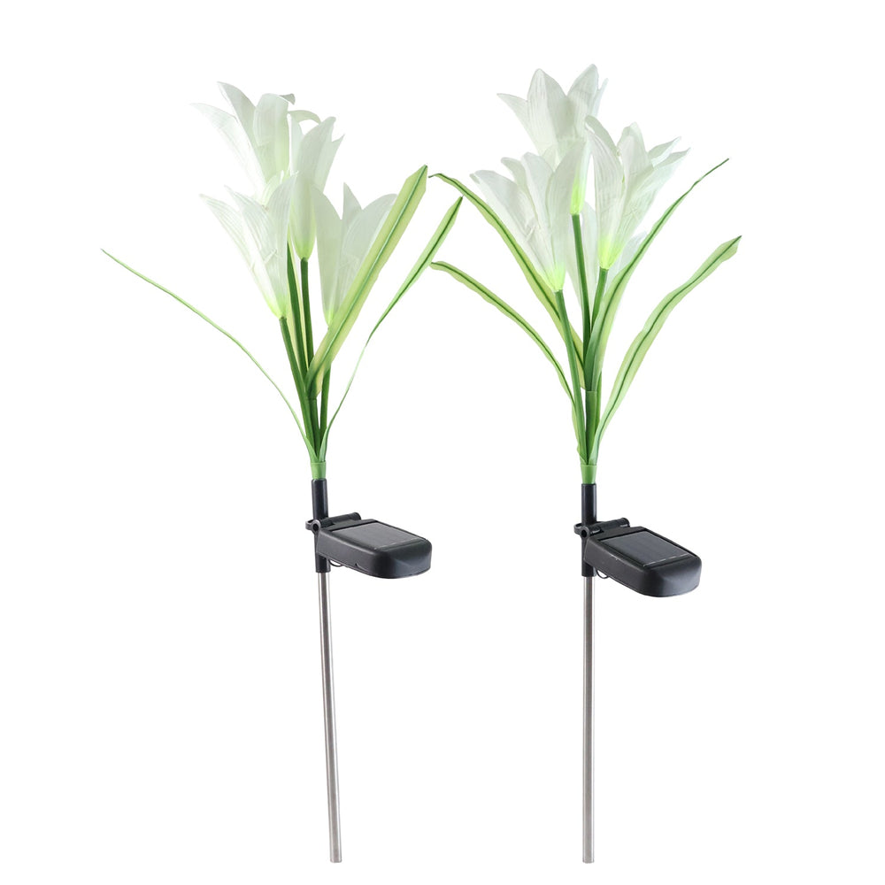 LED flower light powered by solar energy lighting garden pathway