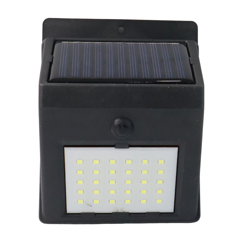 Night time security with waterproof solar powered LED wall lamp
