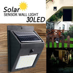 Energy saving solar motion sensor LED wall light for garden and driveway