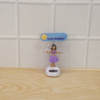 Solar activated dancing doll for car dashboard and desktop decor