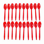 Plastic spoons party table use
