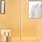 Wall-mounted clothes hook rod for hanging garments and high racks