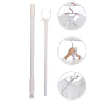 Multi-hook clothes rod for hanging garments, bags, accessories