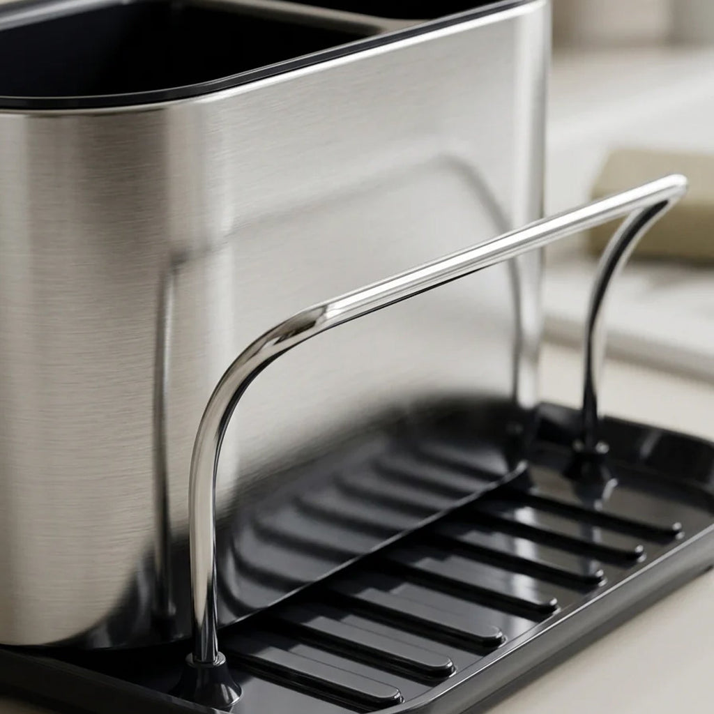 Freestanding stainless steel sink rack for kitchen tools