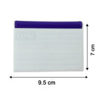 Stamp pad with dimensions for size reference, in typical office setup.