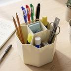 Desk organizer compartments detail