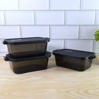Food storage containers used for healthy meal prep and storing leftovers.