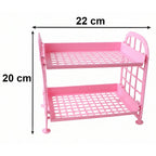 Countertop plastic storage shelf for home organization