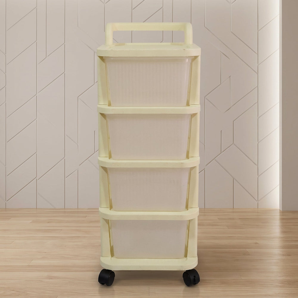 4 drawer utility cart on wheels for easy movement