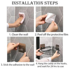 Stylish wall-mounted bathroom storage rack for organizing toiletries