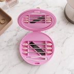 Reusable cotton swabs with storage case and mirror lid
