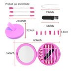 Silicone swab set with mirror for ears, makeup and touch ups