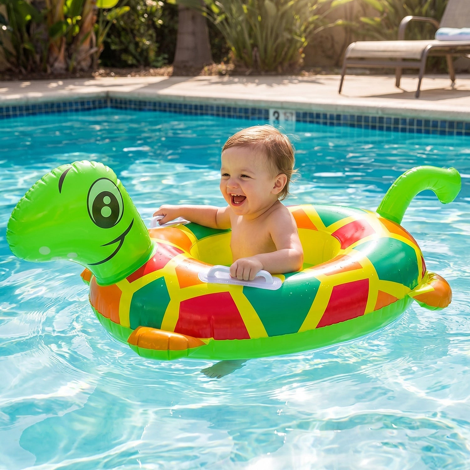 Easy grip swim ring for kids swimming support