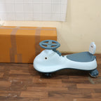 Kids swing scooter car with music and blue shark design