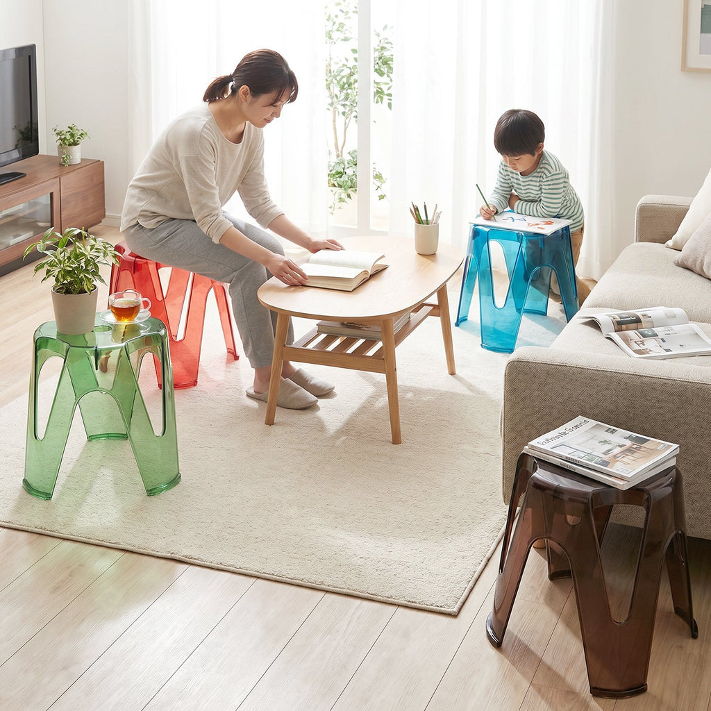 Plastic stool feature view