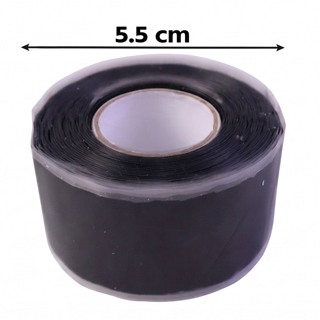 Silicone repair tape in a roll ready for use
