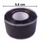 Silicone repair tape in a roll ready for use
