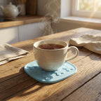 Multipurpose heat-resistant coaster holding a hot pot in kitchen