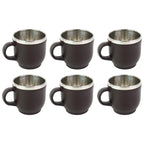 100ML compact stainless steel cappuccino mug from Apex six piece set