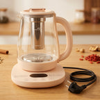 Large 2.3 litre glass kettle with tea infuser and warm function