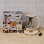Electric glass tea kettle with LED and precise temperature control