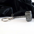 Close-up of hammer handles and metal alloy keychain detail