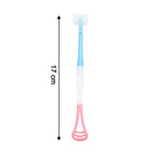 Baby oral hygiene tool used for tongue cleaning and gum massage
