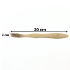 Soft Bristle Bamboo Toothbrush, Eco-Friendly Wooden Toothbrush for Travel (1 Pc)