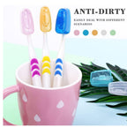Protective toothbrush caps to keep brush heads clean and dust free