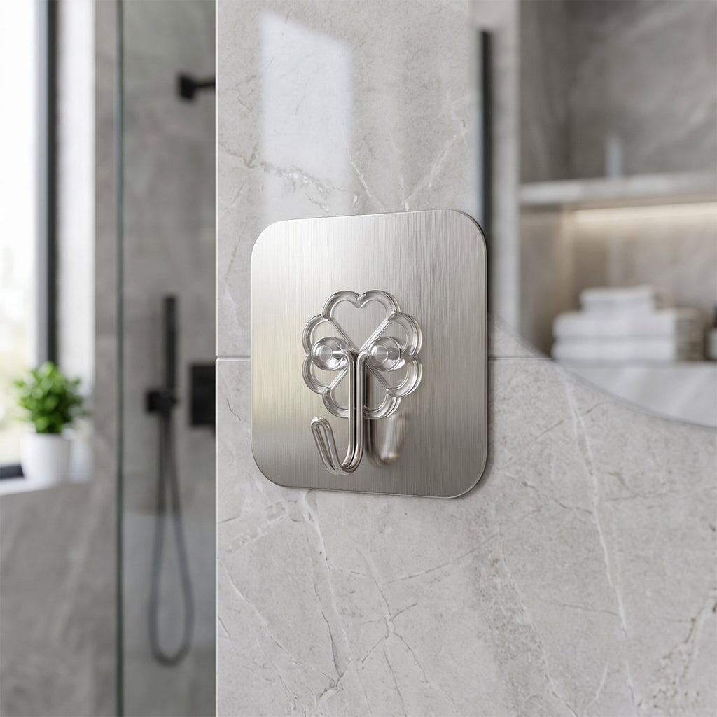 Waterproof adhesive hook for tiles, glass and painted walls
