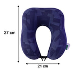 Portable U shaped pillow with soft cover for journeys