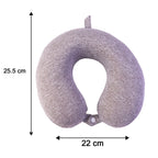 Cosy plush neck pillow for long trips and office naps