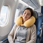 Soft toy style neck pillow for kids road trips and flights