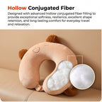 Cuddly cat neck support pillow for travel and home rest