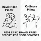 U shaped support pillow for flights, buses and car journeys