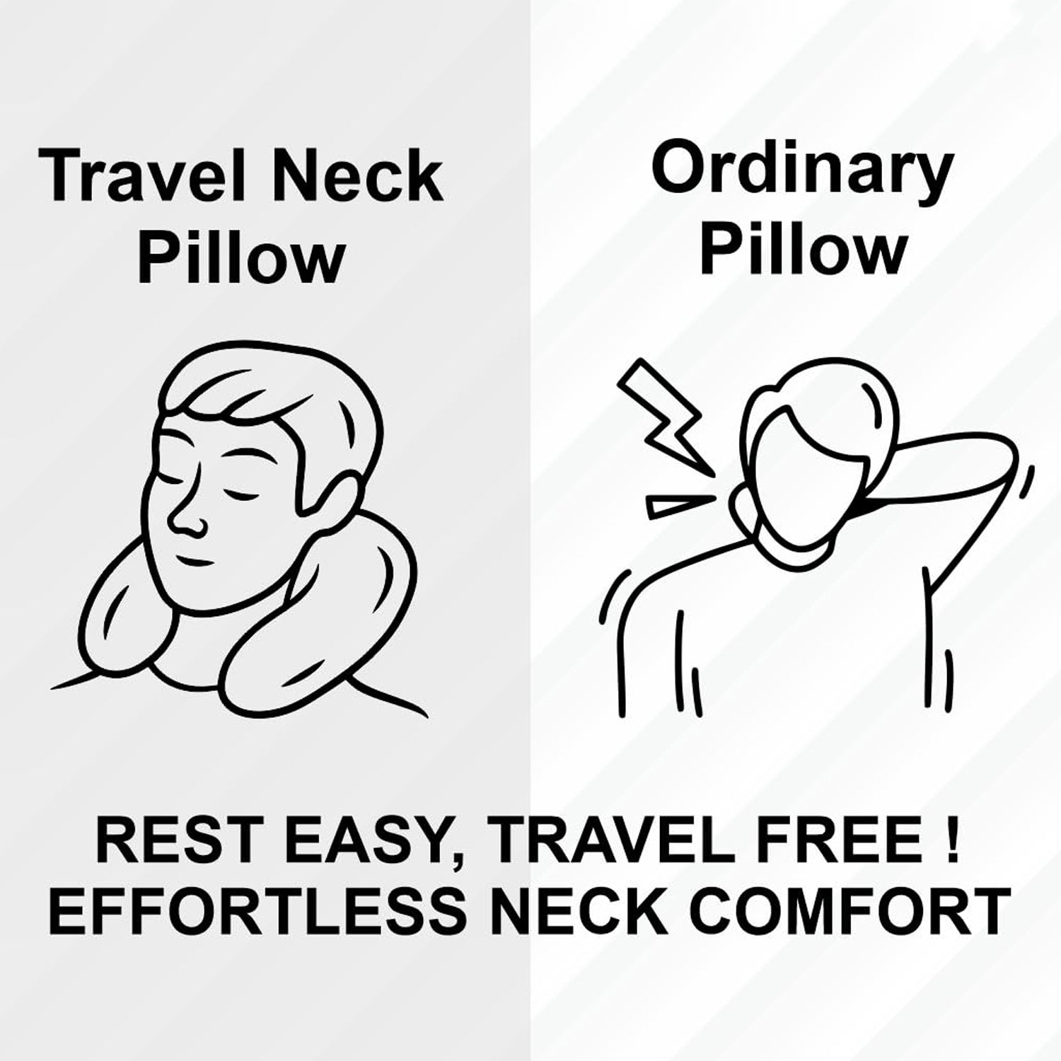 U shaped support pillow for flights, buses and car journeys