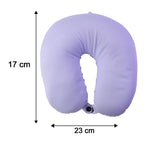 Portable U shape pillow with soft fabric cover