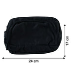 Size comparison for small electronics organizer travel pouch