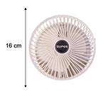 Compact foldable fan for bedside, desk and outings