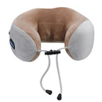 Detailed features of the neck massager showing vibration controls