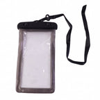 Size dimensions of waterproof mobile pouch display